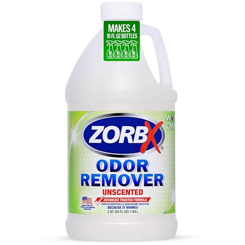 ZORBX Unscented Odor Eliminator Spray 64 Oz – Hospital-Grade Permanent Odor Remover for Pet & Human Urine, Smoke & Strong Household Odors – Carpet, Upholstery, Mattress, Bathroom, Car & More - size: 64 Fl Oz (Pack of 1)
