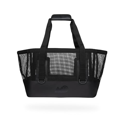 MISSION Boat Gear CASSI Heavy-Duty Outdoor Tote and Waterproof Marine-Grade Mesh Boat Bags - color: Black, size: 50 Liter