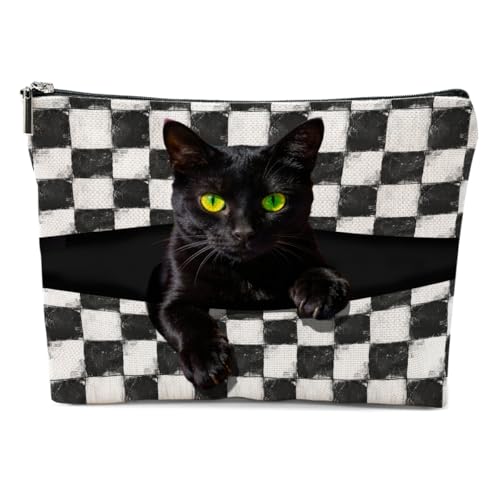Funny Cat Makeup Bag, Cute Cats Cosmetic Bags Portable Travel Toiletry Organizer Bag Makeup Pouch, Sister Birthday Christmas Cat Lover Gifts for Women Mom Friend Girls - color: Multicolor 0742