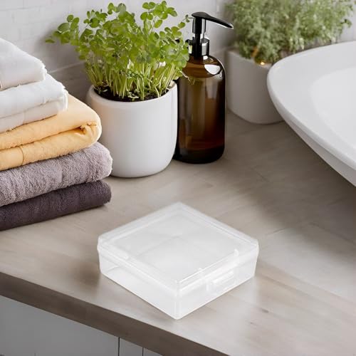 Soap Container, Shower Square Bar Holder Fit Handmade Soap, Travel Soap Case (Clear) - color: Clear