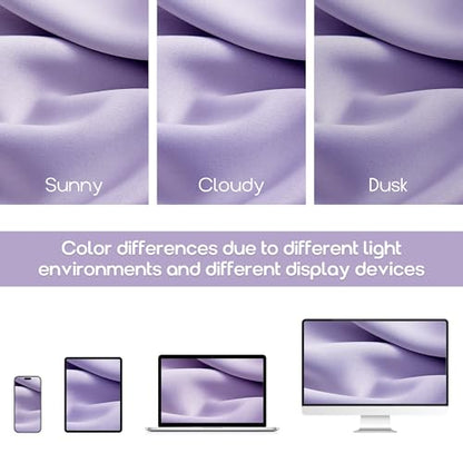 SHINELAND Lavender Blackout Boho Curtains 72 Inches Long for Bedroom Living Room,Back Tab Light Heat Blocking Thermal Insulated Room Darkening Black Out Curtains - color: Lavender, size: 52"W x 72"L (Pack of 2)