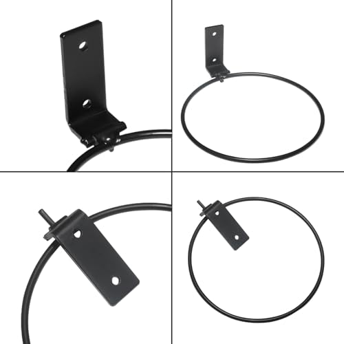 2 Pack Wall Mounted Plant Holder,Plant Pot Holder,Hanger Heavy Duty Flower Pot Ring for Outside,Foldable Wall Plant Holder,6 Inch(Black) - color: Foldable, size: 6inch，2pcs