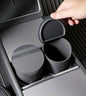 BMZX Car Trash Can with Lid Small Cup Holder Door Pocket Garbage Can Trash Bin Trash Container Fits Auto Home Office, Black 2Pcs - color: Black