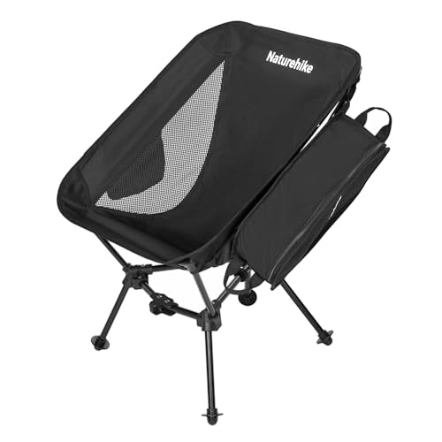 Naturehike Ultralight Camping Chair, Portable Backpacking Chair with Storage Bag, Lightweight Compact Collapsible Camp Chair - size: Regular