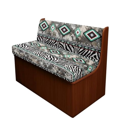 Zebra Stripe RV Dinette Cushion Covers 2 PCS Aztec Camper Cushion Slipcovers Stretchable Sofa Cushion Ccovers Include 1 Bench Cover 1 Backrest Cover RV Interior Accessories - color: Aztec Zebra Stripe