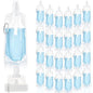 Teenyyou 24 Pack Collapsible Water Bottles Bulk 16oz Foldable Water Bottles with Carabiner Reusable Drinking Leak Proof Container Bags for Sport Biking Hiking Camping Travel Outdoor (Transparent) - color: Transparent