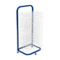 Pearington 25-Shelf Mobile/Wall Mountable Art Drying Rack for Art Studios & Classrooms, 13" D x 17.5" W x 39.4" H, Blue/White - color: Blue, size: 25 Shelves
