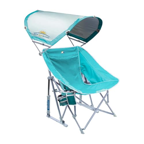 GCI Outdoor Waterside Pod Rocker Outdoor Rocking Chair with Sunshade Canopy