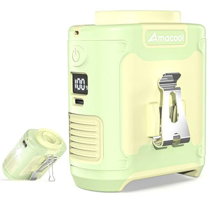 AMACOOL Portable Waist Fan Clip On, Gifts for Men Dad Husband, 10000mAh Rechargeable Wearable Shirt Fan, Powerful Belt Fans, Birthday Gifts for Women Jobsite Travel Camping Essentials 2026 - color: Pomelo