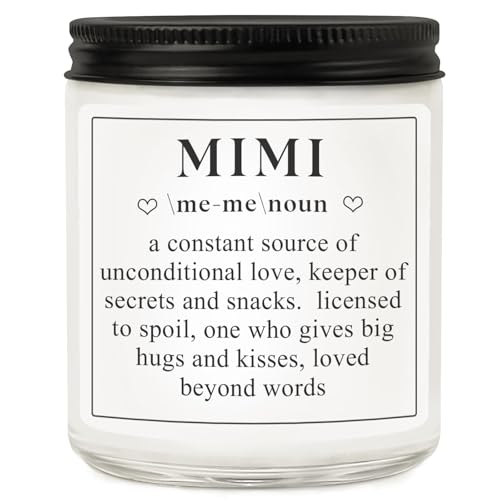 Funny Mimi Gifts, Birthday Mothers Day Christmas Gift for Mimi Grandma & Grandmother, Unique Present Ideas - Lavender Scented Candle - style: MIMI