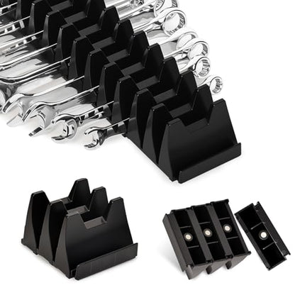 84 pcs Magnetic Modular Wrench Organizer Wrench Holder - Wrenchs Tool Organizers for Tool Drawer Storage, Wrenchs Rack with Metric SAE Labels, Tool Storage Set Holder Festival Mechanics pcs - style: 84 PCS