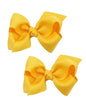 Baby Girl's 2Pcs Cute 3 Inch Pure Color Bow-knot Hair Clip for Photography Travel Daily Life (Yellow) - color: Yellow