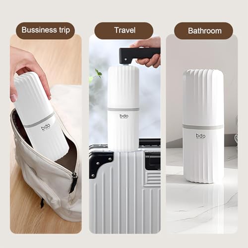 Toothbrush Travel Case & Travel Soap Holder Dish Tray Set of 2, Portable Clear Toothbrush Holders with Cover Leakproof Bar Soap Holder for Traveling School Camping Business Bathroom (1 pc-B-White) - color: 1 Pc-b-white