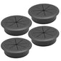 Desk Grommet 2-3/8" (60 mm), Desk Hole Cover for Cables Black, Cable Grommet ABS Plastic, Desk Hole Grommet for Office and Home Table Cable, Detachable & Flexible Cable Cord Organizer-4 Pcs - size: 2-3/8"(60 mm)-4Pcs, style: Black