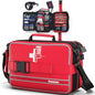Comprehensive First aid Kits, First Aid Trauma Kit with Labelled Compartments for Cars, Home, Office, Backpacking, Camping, Traveling, and Cycling -324 Pieces - size: Extra Large