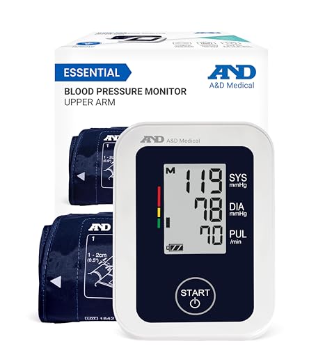 A&D Medical Blood Pressure Monitor for Home Use, UA-651 – Upper Arm Precise BP Machine – Wide Range Cuff (8.6-16.5” / 22-42cm), Adults, 4 AA Batteries - style: Monitor with Wide Range Cuff + AC port