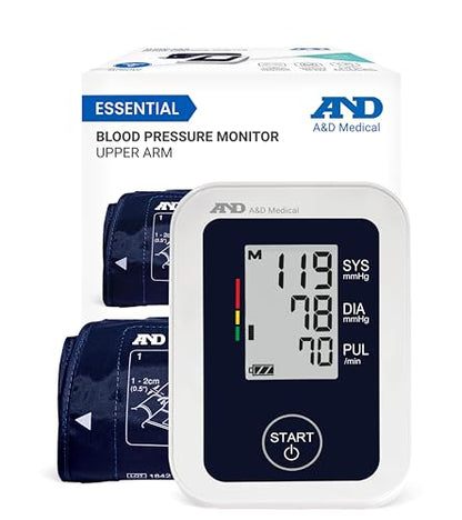 A&D Medical Blood Pressure Monitor for Home Use, UA-651 – Upper Arm Precise BP Machine – Wide Range Cuff (8.6-16.5” / 22-42cm), Adults, 4 AA Batteries - style: Monitor with Wide Range Cuff + AC port