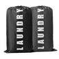 2 Pack XL Travel Laundry Bag, Dirty Clothes Organizer with Drawstring, Large Enough to Hold 4 Loads of Laundry， Easy Fit a Laundry Hamper or Basket，24" x 36" - color: Grey and Black