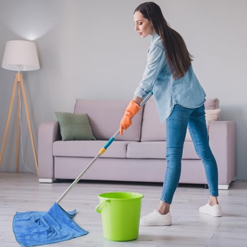 SmoothNovelty 10 Pcs Extra Large Microfiber Cloth 30" x 20" Large Floor Microfiber Towel Reusable Washable Free Lint Free Cloth Rag for Squeegee Mop Floor Window Housekeeping (White,Yellow) - color: White, Yellow