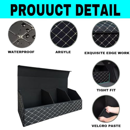 Car Trunk Organizer For Mercedes-Benz GLE 450 - Custom Fit,All-Season Use，Large Space Outdoor,Adjustable Partition Design,Leather,Velcro,For Mercedes-Benz GLE 450 2020-2025 - size: For GLE 450 2020-2025