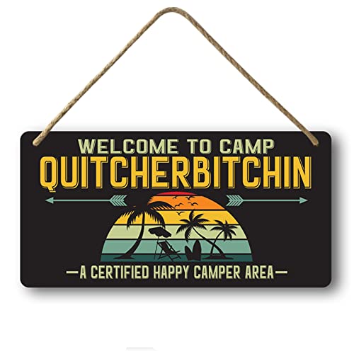 Camper Decor Glamping Accessories Camping Sign Decor Happy Camper Decorations For Inside Gifts For Rv Owners Campers Inside Welcome To Quitcherbitchin Funny Camp Signs - color: Camper01