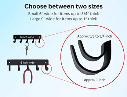 Camper Key Rack Holder Small 6 inch; RV Accessories | 5 Hooks, Made in USA, Gift for Small Spaces - size: 6 inch wide (Sm)