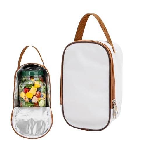 On-The-Go Storage Bag Compatible with Salad Pod Mason Jar Side Open - Durable Protective Pouch for Safe Transport and Storage, Lunch Bag Carrier for Mason Jar for Office, Travel, Meal Prep (Bag Only) - color: 1 Pack