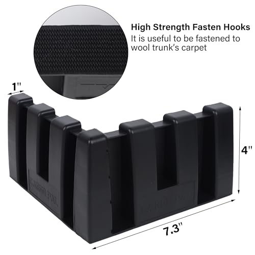 YOFIT Multipurpose Cargo Organizer Blocks Car Trunk Storage Organizer Blocks, Should Be Used with Wool Trunk's Carpet for Car/Truck/SUV/Van, Set of 4