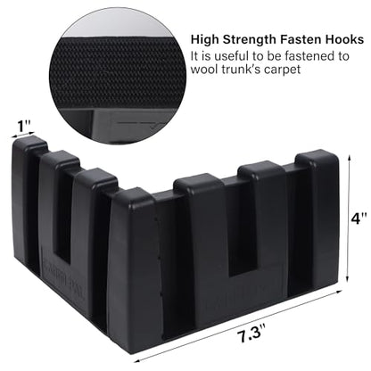 YOFIT Multipurpose Cargo Organizer Blocks Car Trunk Storage Organizer Blocks, Should Be Used with Wool Trunk's Carpet for Car/Truck/SUV/Van, Set of 4