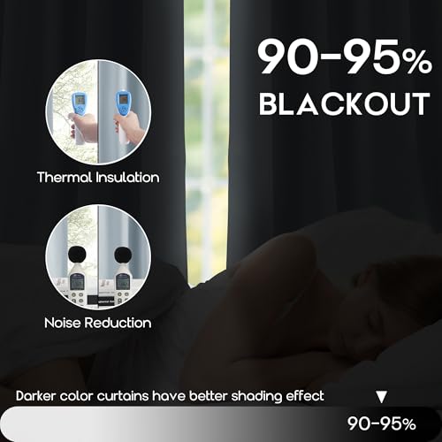 SHINELAND Light Blue Black Out Curtains 72 Inch Long, Thermal Insulated Room Darkening Pleated Drapes for Bedroom Living Room - color: Light Blue, size: 52"W x 72"L (Pack of 2)