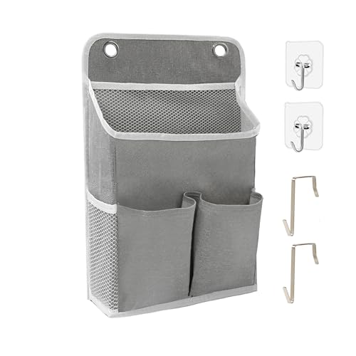 Hanging Storage Organizer, Over The Door Hanging Bags/Wall Baskets Storage with Pockets for Home, RV, Office and More (1, Grey) - color: Grey1pcs