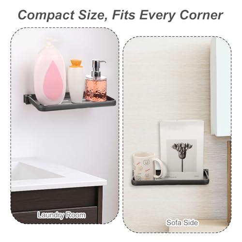 3 Pack RV Aluminum Fold Down Wall Shelf, Sturdy Wall-Mounted Folding Shelf Foldable Camper Accessory for Bathroom Kitchen Bedroom Organization RV Furniture Parts Hardware for Inside - size: 11.81x5 inch