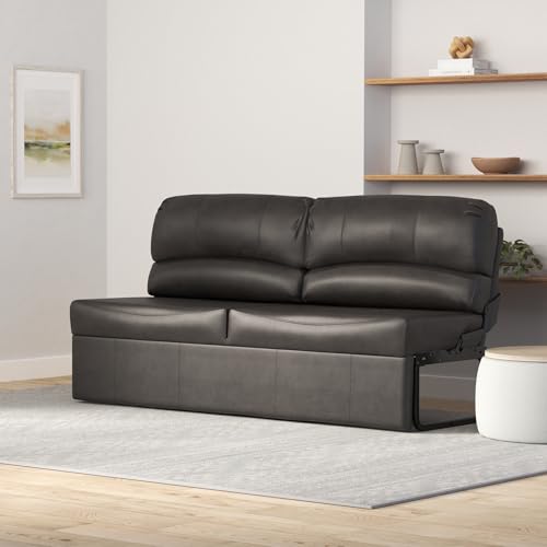 RecPro Charles RV Jackknife Sofa | Love Seat | Sleeper Sofa | Length Options 62", 68", 72" (72 Inch, Gunmetal) - color: Gunmetal, size: 72 Inch