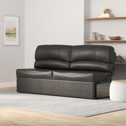 RecPro Charles RV Jackknife Sofa | Love Seat | Sleeper Sofa | Length Options 62", 68", 72" (72 Inch, Gunmetal) - color: Gunmetal, size: 72 Inch