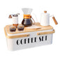 SOTECH Pour Over Coffee Maker Set Pour Over Coffee Dripper Manual Coffee Mill Grinder glass pour over coffee maker - color: White