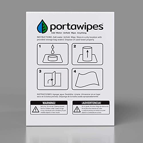 Portawipes Coin Tissues | 500 Pack with 4 Carrying Cases | Toilet Paper Tablets | Compressed Towels | Expandable Wipes | Soft & Odor Free - size: 500 Count (Pack of 1)