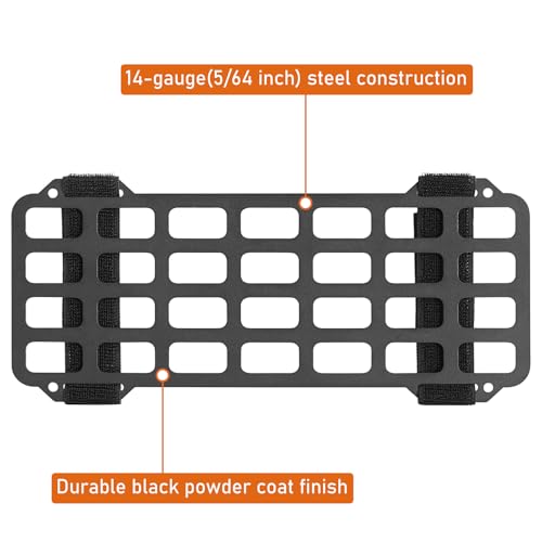 Hooke Road MOLLE Sun Visor Panel - Universal Rigid Tactical Gear Organizer | EDC Pouch & Tool Storage Shelf | Interior Accessory for Most SUVs, Trucks, Vehicles