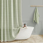 BTTN Boho Shower Stall Curtain - 48x72 Narrow Linen Ultra Thick Tassel Fabric Shower Curtain Set with 8 Plastic Hooks, Half Camper RV Modern Farmhouse Country Shower Curtains for Bathroom, Sage Green - color: A - Sage Green, size: 48"W x 72"L (Pack of 1)