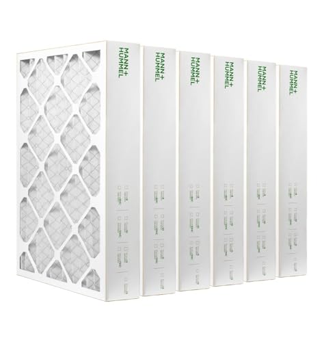 Mann+Hummel 16x25x4 MERV 8 Pleated HVAC AC Furnace Air Filters. Case of 6. (Exact Size: 15.5 x 24.5 x 3.75 Inches) - style: 16 x 25 x 4