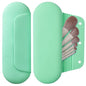 AGIKET Silicone Makeup Brush Holder Travel Cosmetic Bag：Soft Portable Cosmetic Face Brushes Holder with Upgrade Anti-Fall Out Magnetic Closure, Large Travel Makeup Brush Case - Green - color: Green, style: Brush Holder