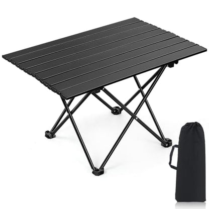REDCAMP Portable Camping Table, Ultralight Roll Up Folding Table | 27x19’’ Beach Tbale with Storage Bag for Outdoor, Picnic, Sports, Party, Cooking, Camping, Black - size: 28"D x 19"W x 15"H