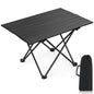 REDCAMP Portable Camping Table, Ultralight Roll Up Folding Table | 27x19’’ Beach Tbale with Storage Bag for Outdoor, Picnic, Sports, Party, Cooking, Camping, Black - size: 28"D x 19"W x 15"H