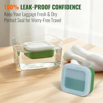 AIMAIAIMAI Shampoo Bar Travel Case Compatible with Kitsch, Leakproof Silicone Small Travel Soap Case with Draining Pad, Portable Soap Container for Gym & Camping, 1 Pack (Mint Green) - color: Mint Green