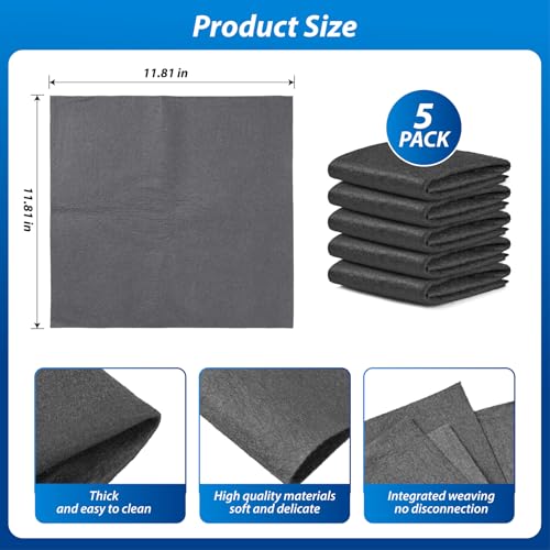 Thickened Magic Cleaning Cloth for Glass,5Pcs Lint Streak Free Microfiber Cloth Reusable, Cleaning Rags Wipes for Windows, Cars, Mirrors