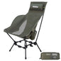 Wildhiker Compact High Back Camping Chair - Foldable with Dual Sitting Modes, Pillow, Arm Pads and Side Pockets - Lightweight Portable Chair for Motorcycle, RV, Festival, Travel - Green - color: Green