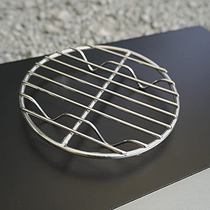 CAMPINGMOON φ4.9-inch Round Stainless Steel Cooking Grid Grill Fits for Backpacking Pocket Stove W13 - color: Dia 4.9 inches, fits for Backpacking Pocket Stove W13