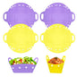 4 PCS Camping Bowl, Collapsible Silicone Bowl, Portable Camping Tableware Folding Picnic Bowl, Food Grade Material, Reusable,Space Saving,for Lunch Family Picnic