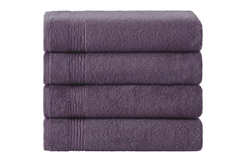 Ozdilek 4-Piece Bath Towels, 27x54, 100% Turkish Cotton, Luxury Quick Dry, Extra Large, Fade-Resistant, Eco-Friendly, Spa Towel, Comfortable (Orchid Purple) - color: Orchid Purple