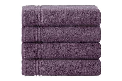 Ozdilek 4-Piece Bath Towels, 27x54, 100% Turkish Cotton, Luxury Quick Dry, Extra Large, Fade-Resistant, Eco-Friendly, Spa Towel, Comfortable (Orchid Purple) - color: Orchid Purple