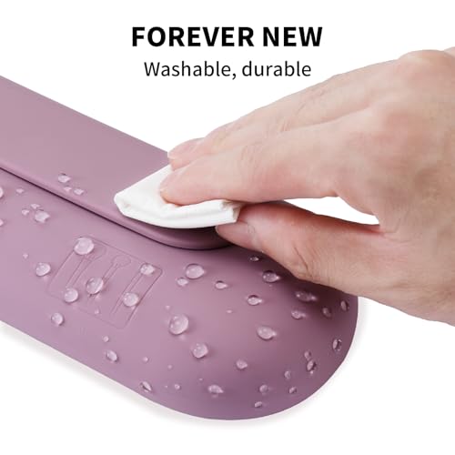 AGIKET Silicone Makeup Brush Holder Travel Cosmetic Bag：Soft Portable Cosmetic Face Brushes Holder with Upgrade Anti-Fall Out Magnetic Closure, Large Travel Makeup Brush Case - Light Purple - color: Light Purple, style: Brush Holder
